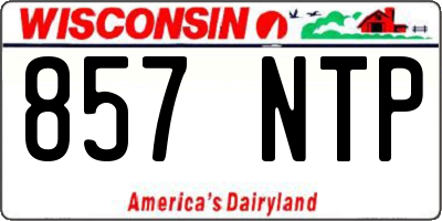 WI license plate 857NTP