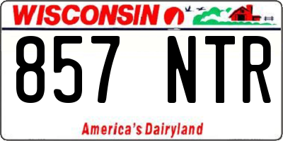 WI license plate 857NTR