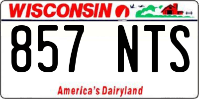 WI license plate 857NTS