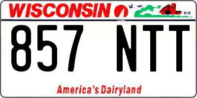 WI license plate 857NTT