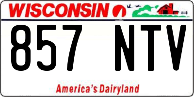 WI license plate 857NTV