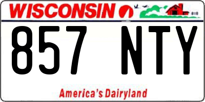 WI license plate 857NTY