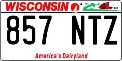 WI license plate 857NTZ