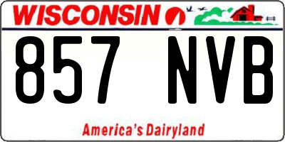 WI license plate 857NVB