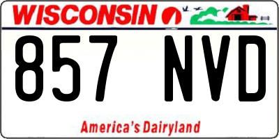 WI license plate 857NVD