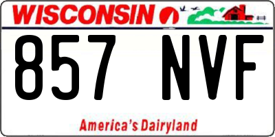WI license plate 857NVF