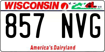 WI license plate 857NVG
