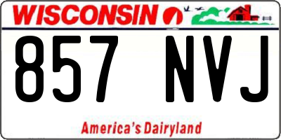 WI license plate 857NVJ