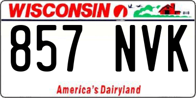 WI license plate 857NVK