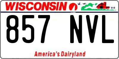 WI license plate 857NVL