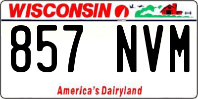 WI license plate 857NVM