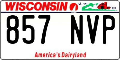 WI license plate 857NVP