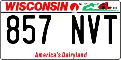 WI license plate 857NVT