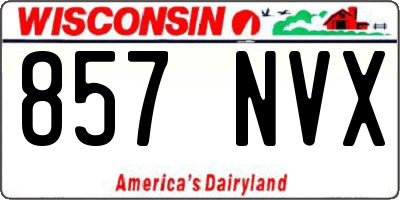 WI license plate 857NVX