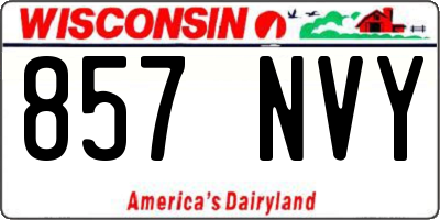 WI license plate 857NVY