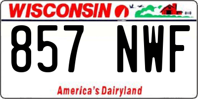 WI license plate 857NWF