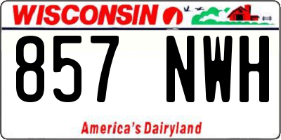 WI license plate 857NWH