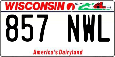 WI license plate 857NWL