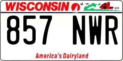 WI license plate 857NWR