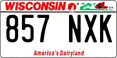 WI license plate 857NXK