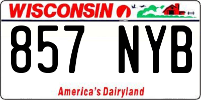 WI license plate 857NYB