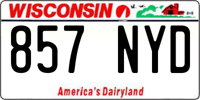 WI license plate 857NYD