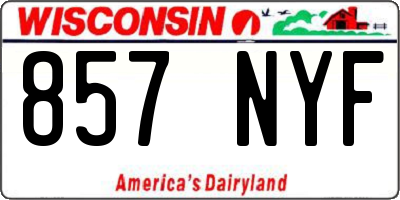 WI license plate 857NYF