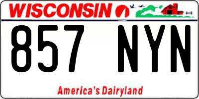 WI license plate 857NYN