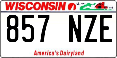 WI license plate 857NZE