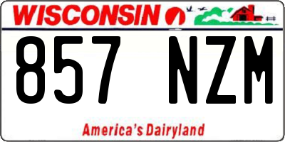 WI license plate 857NZM