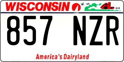 WI license plate 857NZR