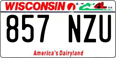 WI license plate 857NZU