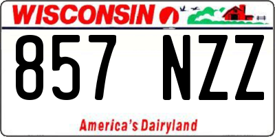 WI license plate 857NZZ