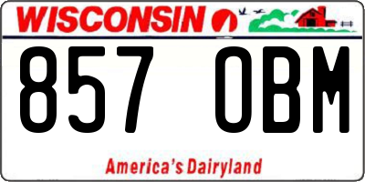 WI license plate 857OBM