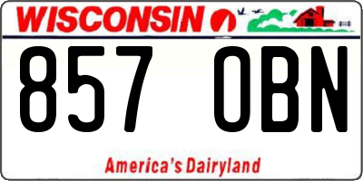 WI license plate 857OBN