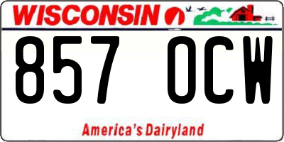 WI license plate 857OCW