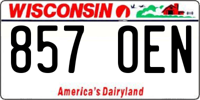 WI license plate 857OEN