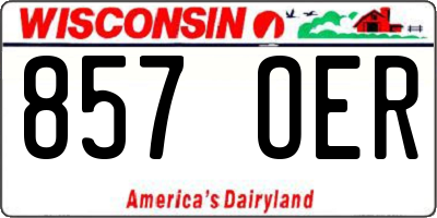 WI license plate 857OER