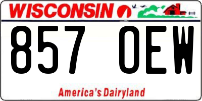 WI license plate 857OEW