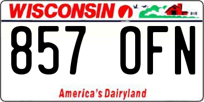 WI license plate 857OFN