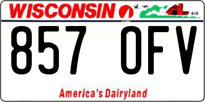 WI license plate 857OFV