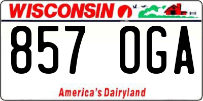 WI license plate 857OGA