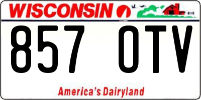 WI license plate 857OTV