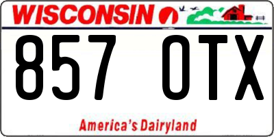 WI license plate 857OTX