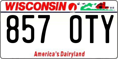 WI license plate 857OTY