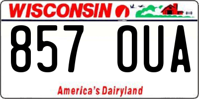 WI license plate 857OUA