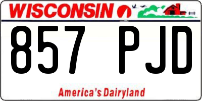 WI license plate 857PJD