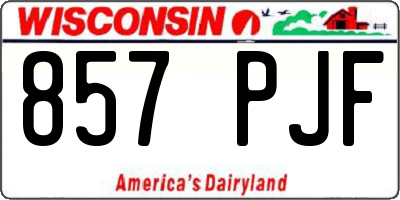 WI license plate 857PJF