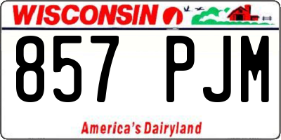 WI license plate 857PJM
