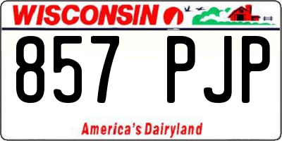 WI license plate 857PJP